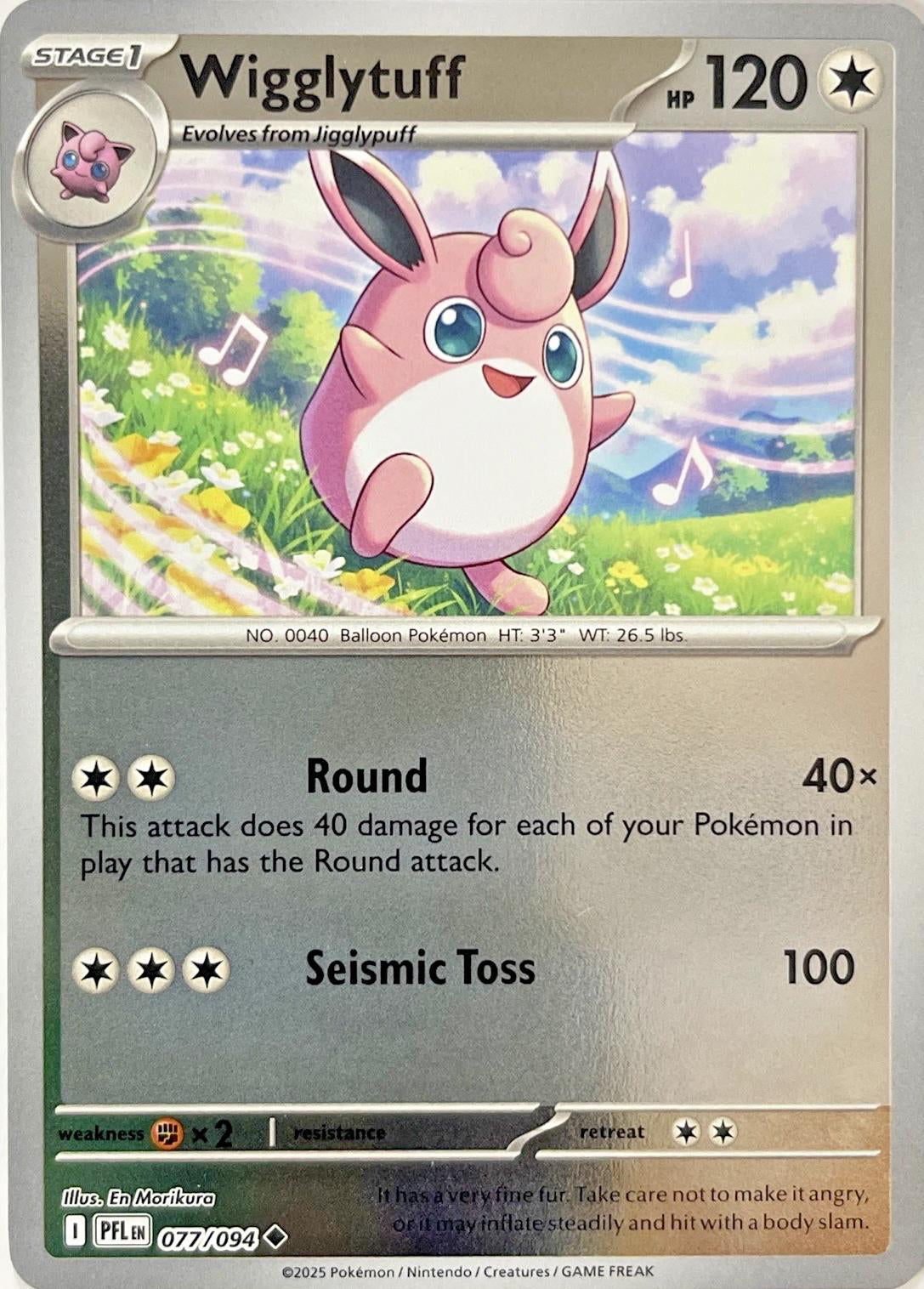 Phantasmal Flames Wigglytuff #077/94 Reverse Holo